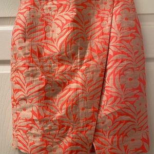 J Crew 6p neon pink and light pink pencil skirt